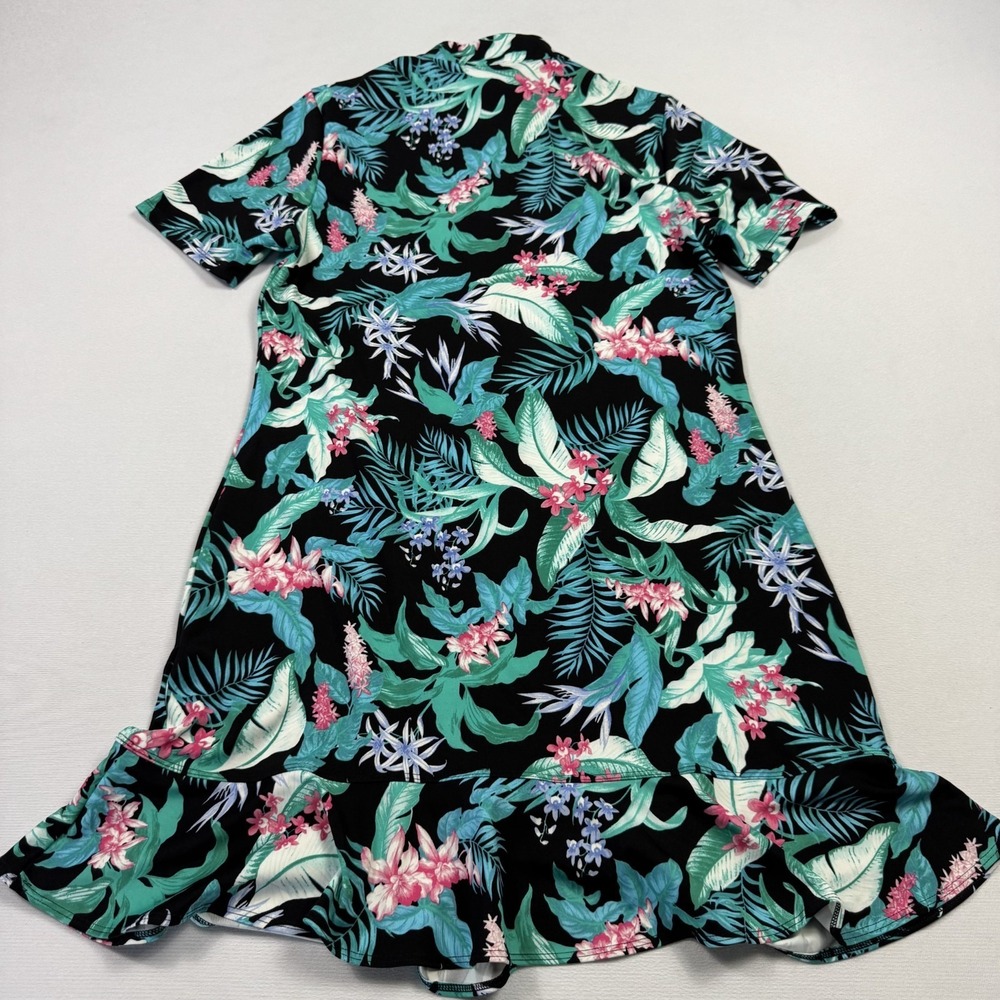 Tommy Bahama Golf 1/4 Zip Hawaiian Floral Dress Tropical Multicolor Women Medium - Picture 12 of 13